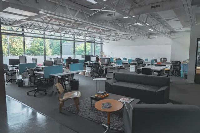 Open, professional coworking workspace at an IncorpX managed location