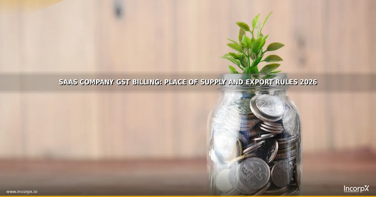 SaaS Company GST Billing: Place of Supply and Export Rules 2026