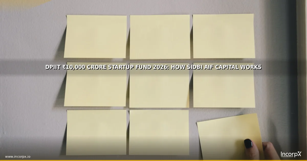 DPIIT ₹10,000 Crore Startup Fund 2026: How SIDBI AIF Capital Works