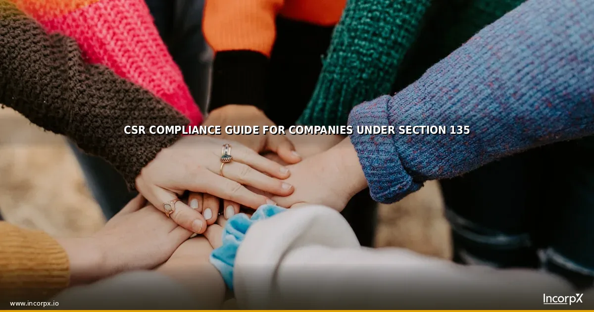 CSR Compliance Guide for Companies Under Section 135