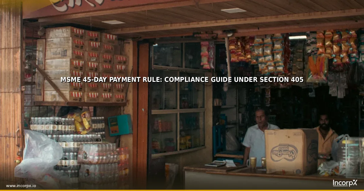 MSME 45-Day Payment Rule: Compliance Guide Under Section 405