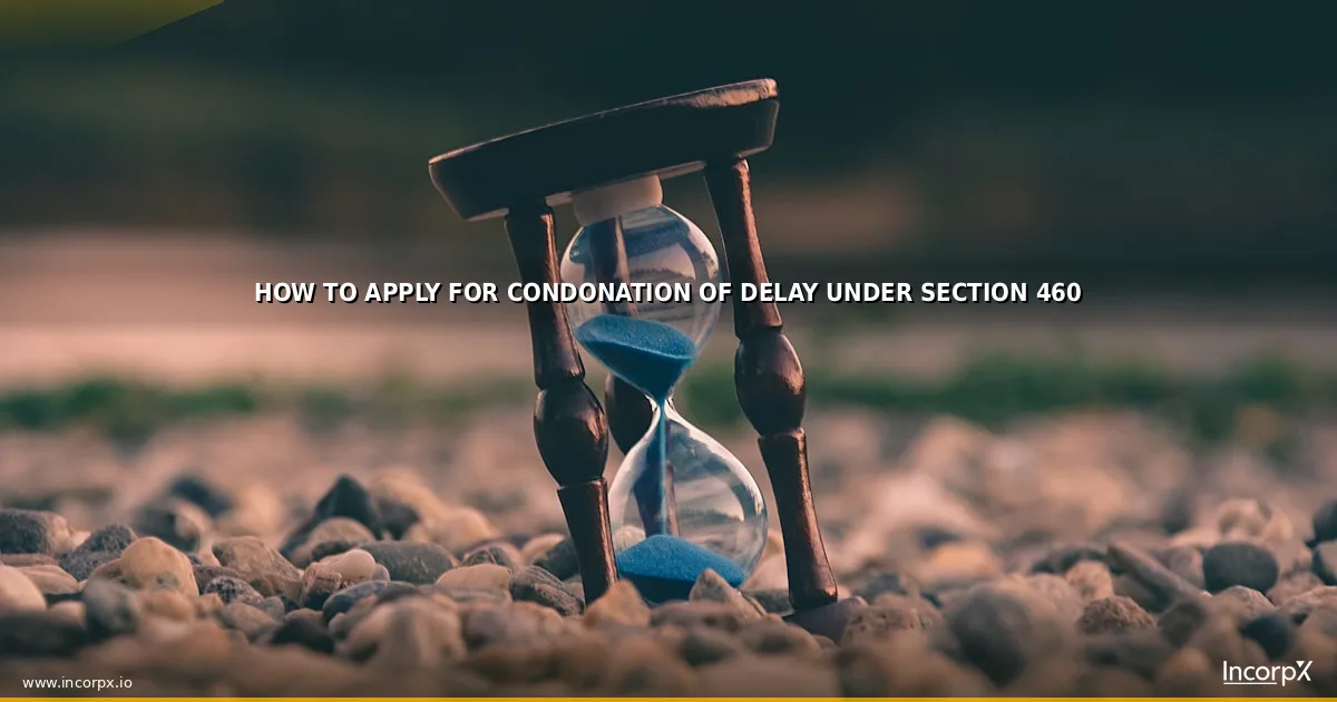 How to Apply for Condonation of Delay Under Section 460