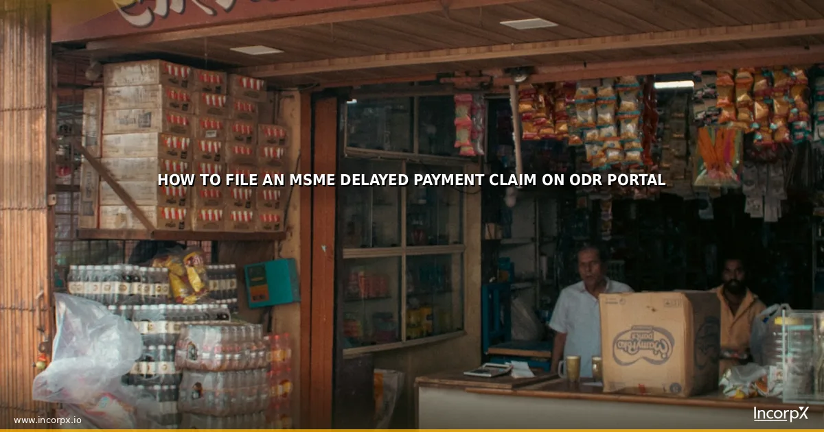 How to File an MSME Delayed Payment Claim on ODR Portal